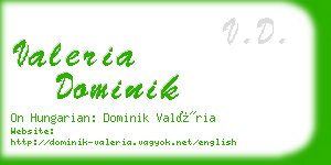 valeria dominik business card